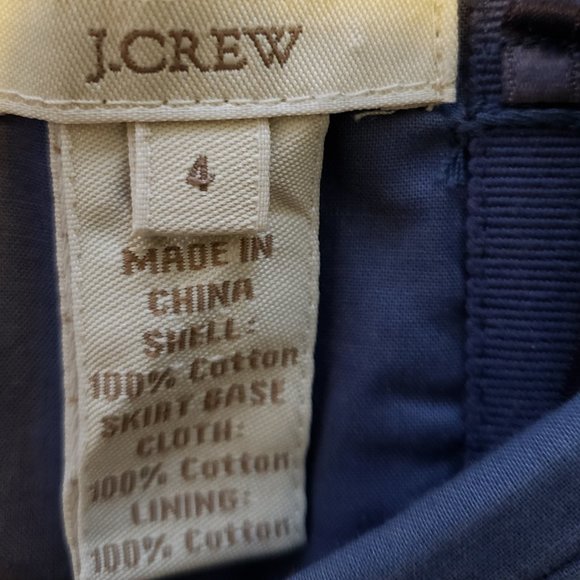 J CREW NAVY BLUE LAYERED STRAPLESS DRESS - Picture 4 of 5